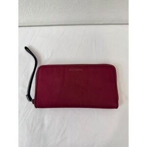 Vera Bradley Wristlet Wallet Zip Around Clutch Organizer Burgundy Women's